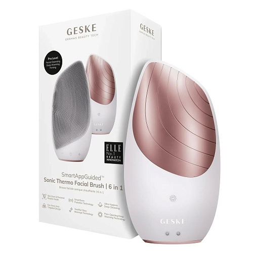 Чистящая щетка для лица GESKE Sonic Thermo Facial Brush 6в1 Starlight (HB0077)