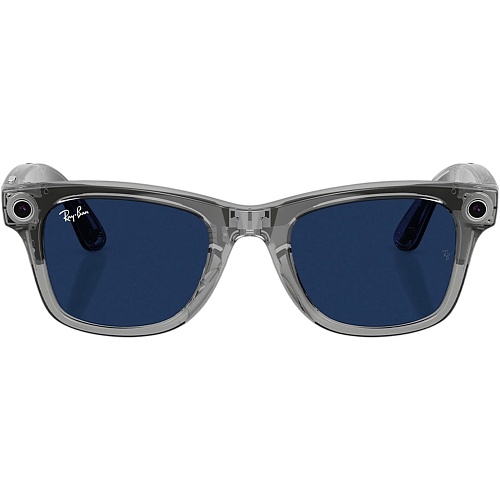 Смарт-очки Ray-Ban Meta Wayfarer Gen 2 Large Shiny Transparent Grey Frame/Clear to Sapphire Transitions Lens (RW4012 6840MF 53-22)