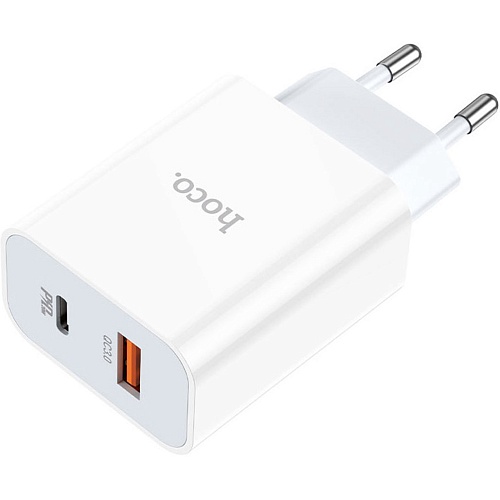 Сетевое зарядное устройство Hoco C97A PD20W+QC3.0 White (766076)