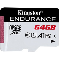 Карта памяти Kingston 64GB microSDXC High Endurance UHS-I U1 A1 (SDCE/64GB)