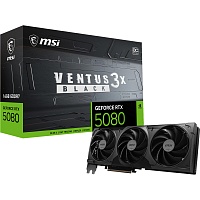 Відеокарта MSI GeForce RTX 5080 16G VENTUS 3X OC Black (G5080-16V3C) UA - придбати в Дніпрі, Україні: ціна, характеристики | інтернет-магазин TOUCH
