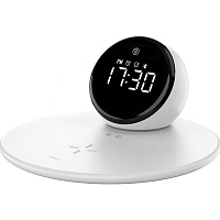 Беспроводное зарядное устройство WiWU Wi-W017 Night Light Clock Bluetooth Speaker White