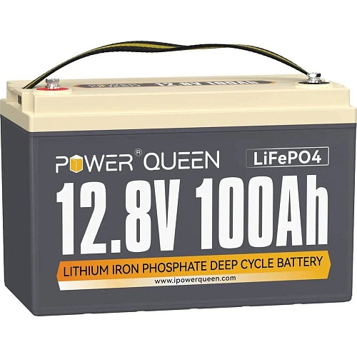 Аккумулятор Power Queen LiFePO4 12V (12.8V/100Ah/1280Wh) (P12V100-BASIC-4-A100)