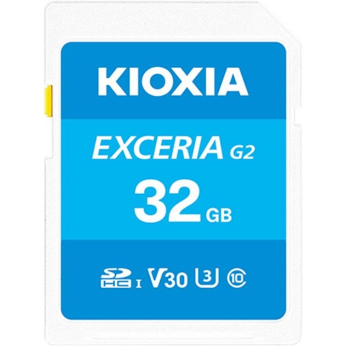 Карта памяти Kioxia SDHC Exceria G2 32GB Class 10 UHS-I U3 V30 (R100/W50MB/s) (LNEX2L032GG4)