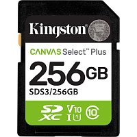 Карта памяти Kingston SDXC Canvas Select Plus 256GB Class 10 UHS-I V10 A1 (SDS3/256GB)
