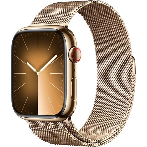 Смарт-часы Apple Watch Series 9 GPS + Cellular 45mm Gold Stainless Steel with Gold Milanese Loop (MRMU3)