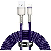 Кабель Baseus Cafule Metal Lightning to USB-А 2m Purple (CALJK-B05) - придбати в Дніпрі, Україні: ціна, характеристики | інтернет-магазин TOUCH