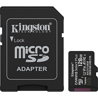 Карта памяти Kingston microSDXC Canvas Select Plus 128GB Class 10 UHS-I U1 V10 A1 + SD адаптер (SDCS3/128GB)