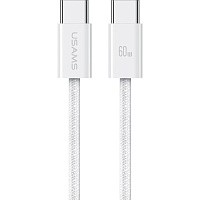Кабель Usams US-SJ656 U86 USB-C to USB-C PD 60W 1.2m White - придбати в Дніпрі, Україні: ціна, характеристики | інтернет-магазин TOUCH