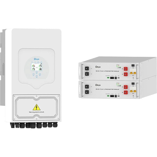 Система хранения энергии Deye SUN-5K-SG03 5kW + 2 АКБ SE-G5.1 Pro-B 10.2kWh (51.2V/100Ah/5120Wh)