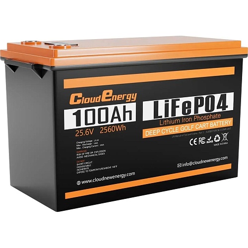 Аккумулятор Cloud Energy LiFePO4 24V (25.6V/100Ah/2560Wh) (CL24-100)