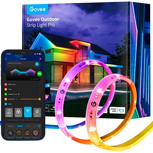 Світлодіодна стрічка Govee H70A1 Phantasy Outdoor LED RGBICWW 10м (H70A13D1) - придбати в Дніпрі, Україні: ціна, характеристики | інтернет-магазин TOUCH