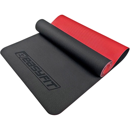 Килимок для йоги EasyFit TPE+TC 6mm Black/Red (EF-1924-BR) - придбати в Дніпрі, Україні: ціна, характеристики | інтернет-магазин TOUCH