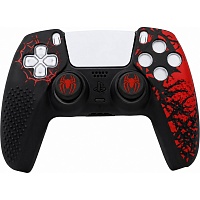 Чехол на геймпад Silicone Case для Sony DualSense Spider-Man + Thumb Grip Gaps 08