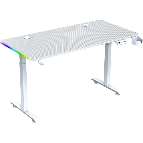 Компьютерный игровой стол GT Racer T-1231 (120x60x73-117) White