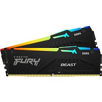 Модуль памяти DDR5 Kingston FURY Beast RGB 2x16GB 5600MHz (KF556C40BBAK2-32)