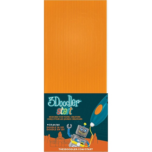 Набор стержней для 3D ручки 3Doodler Start 24 шт Оранжевый (3DS-ECO06-ORANGE-24)