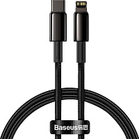 Кабель Baseus Tungsten Gold USB-C to Lightning 1m Black (CATLWJ-01) - придбати в Дніпрі, Україні: ціна, характеристики | інтернет-магазин TOUCH