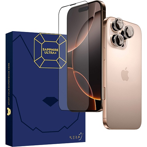 Защитное стекло iLera Premium Sapphire Ultra + Corning Glass для Apple iPhone 16 Pro Max (iLPrSap16ProMX)