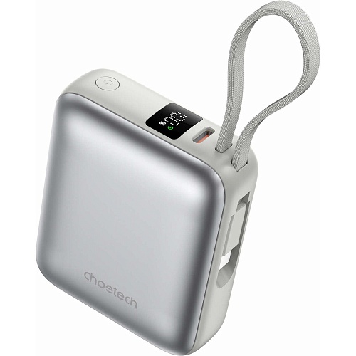 Внешний аккумулятор Choetech B832-GO 10000mAh 35W Silver