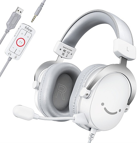 Игровые наушники Fifine H9 7.1 White