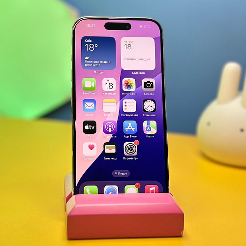 Смартфон Apple iPhone 15 Pro 128GB White Titanium eSim (9901) Б/У