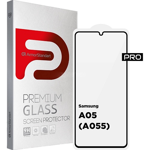 Защитное стекло ArmorStandart Full Pro Glass для Samsung A05 Black (ARM73266)
