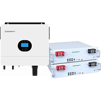 Система хранения энергии Growatt SPF 6000 ES Plus 48V 6kW + 2 АКБ Hope 5.0L-B1 10.2kWh (51.2V/100Ah/5120Wh) (SV-1GR6K1-LGR10K1-1)