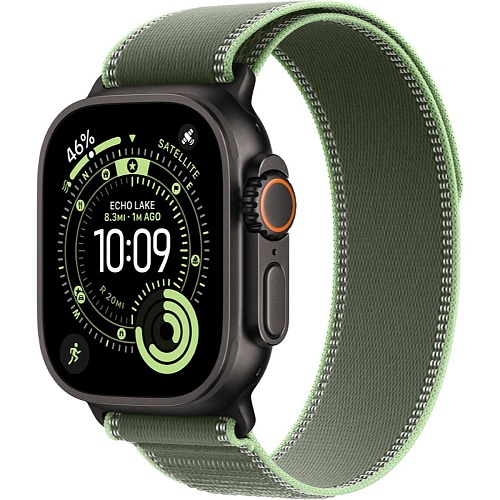 Смарт-часы Apple Watch Ultra 3 49mm Black Titanium Case with Green/Neon Trail Loop S/M (MG9N4)
