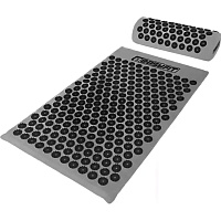 Массажный коврик с подушкой EasyFit Gray with Black (EF-2709-GB)