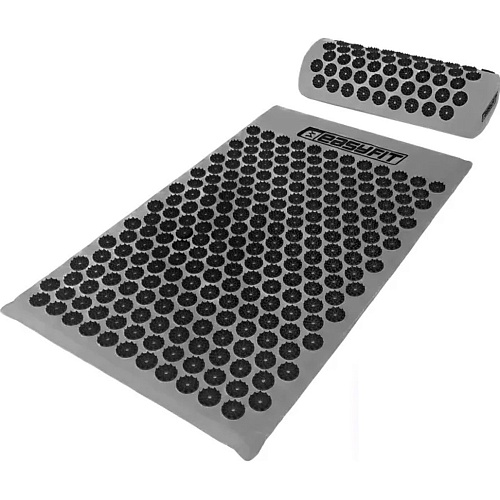 Массажный коврик с подушкой EasyFit Gray with Black (EF-2709-GB)