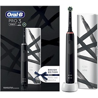 Электрическая зубная щетка Oral-B D505 PRO 3 3500 Cross Action Design Edition + Travel Case Black
