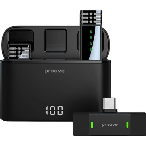 Микрофонная радиосистема Proove Record USB-C Black (PMRC00010202)