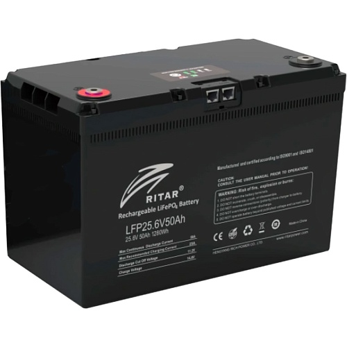 Аккумулятор Ritar LiFePO4 24V (25.6V/50Ah/1280Wh) (LFP25.6V50AH G3)
