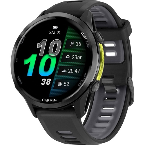 Смарт-часы Garmin Forerunner 970 Carbon Grey DLC Titanium with Black Case and Black/Translucent Whitestone Band (010-02969-10) 