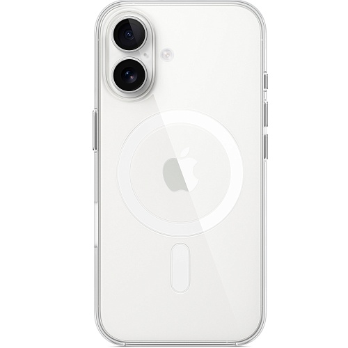 Чехол Clear Case with MagSafe для Apple iPhone 16 Plus Transparent AA