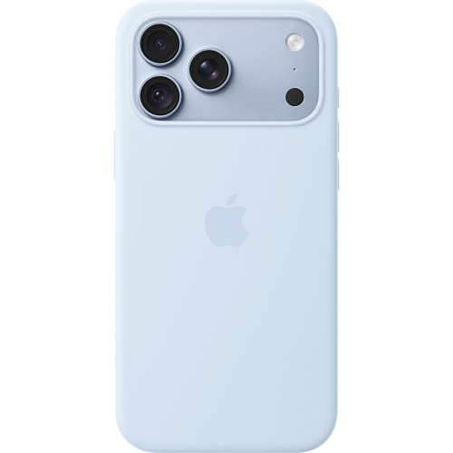 Чехол Apple Silicone Case with MagSafe для iPhone 18 Pro Max Crisp Blue (MK934)
