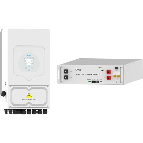 Система зберігання енергії Deye SUN-3.6K-SG05LP1-EU-AM2-P 3.6kW + АКБ SE-G5.1 Pro-B 5.1kWh (51.2V/100Ah/5120Wh) - придбати в Дніпрі, Україні: ціна, характеристики | інтернет-магазин TOUCH