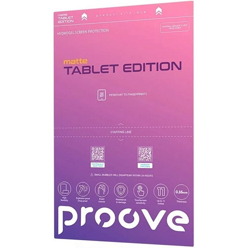 Гидрогелевая защитная пленка Proove Hydrogel Screen Protection Tablet Edition Basic Size L Matte (GGTB21600110)