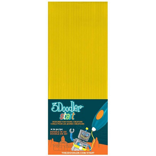 Набор стержней для 3D ручки 3Doodler Start 24 шт Желтый (3DS-ECO04-YELLOW-24)