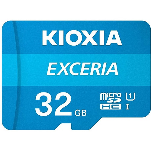 Карта памяти Kioxia microSDHC Exceria 32GB Class 10 UHS-I U1 V10 + SD Adapter (LMEX1L032GG2)