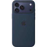 Чехол Silicone Case with Button, Animation & MagSafe для Apple iPhone 17 Pro Max Midnight AAA