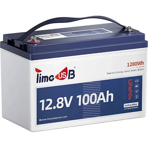Аккумулятор Timeusb LiFePO4 12V (12.8V/100Ah/1280Wh) (T12V100-100-TM-4-A100)