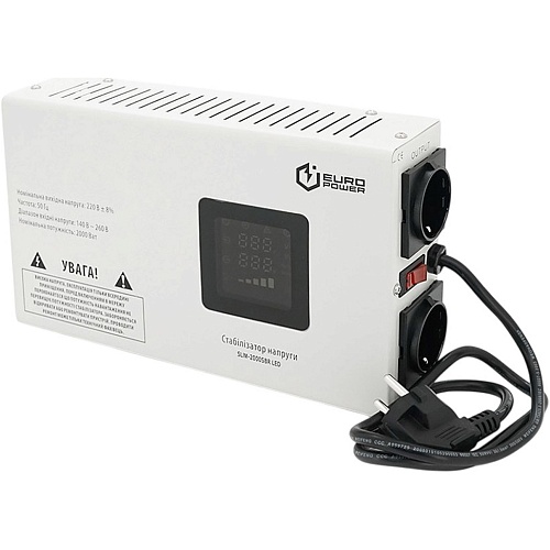 Стабилизатор напряжения Europower SLIM-2000SBR LED