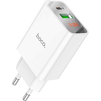 Мережевий зарядний пристрій Hoco C100A PD20W+QC3.0 White (769800) - придбати в Дніпрі, Україні: ціна, характеристики | інтернет-магазин TOUCH
