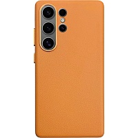 Чехол Epik Leather Case для Samsung Galaxy S25 Ultra Orange AAA