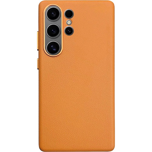 Чехол Epik Leather Case для Samsung Galaxy S25 Ultra Orange AAA