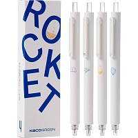 Набор ручек KacoGreen K1028 Rocket Plastic Gel Ink Pen 4шт