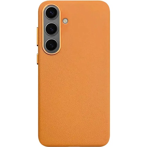 Чехол Epik Leather Case для Samsung Galaxy S25 Plus Orange AAA