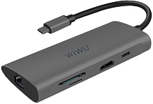 USB-хаб WiWU Alpha 831HRT (Gray)